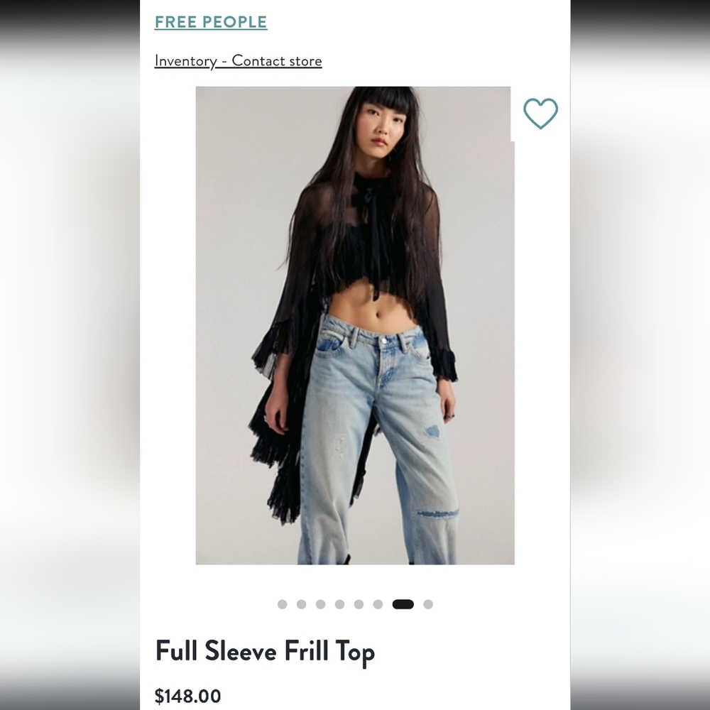 Free People Gray Ruffled Blouse - Picture 3 of 10